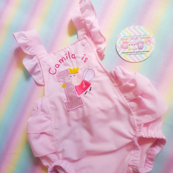 Vestido Fiesta Pepa Pig. Tutu Bebe Niña, Incluye Moño