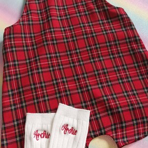 Handmade Tartan Plaid Christmas Romperall: Personalized Scottish Outfit bild 8