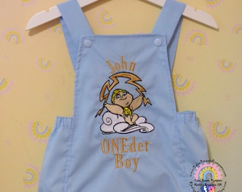 Custom Baby Hercules ONEder Boy Themed First Birthday Cake Smash Romper