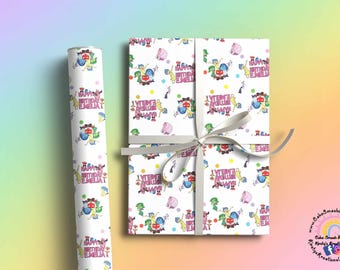 Luxury Gift Wrap - Disney Pixar Inspired Customised Personalised Gift Paper Custom Print Bespoke Gift Joy Sadness Anxiety Anger Bing Bong