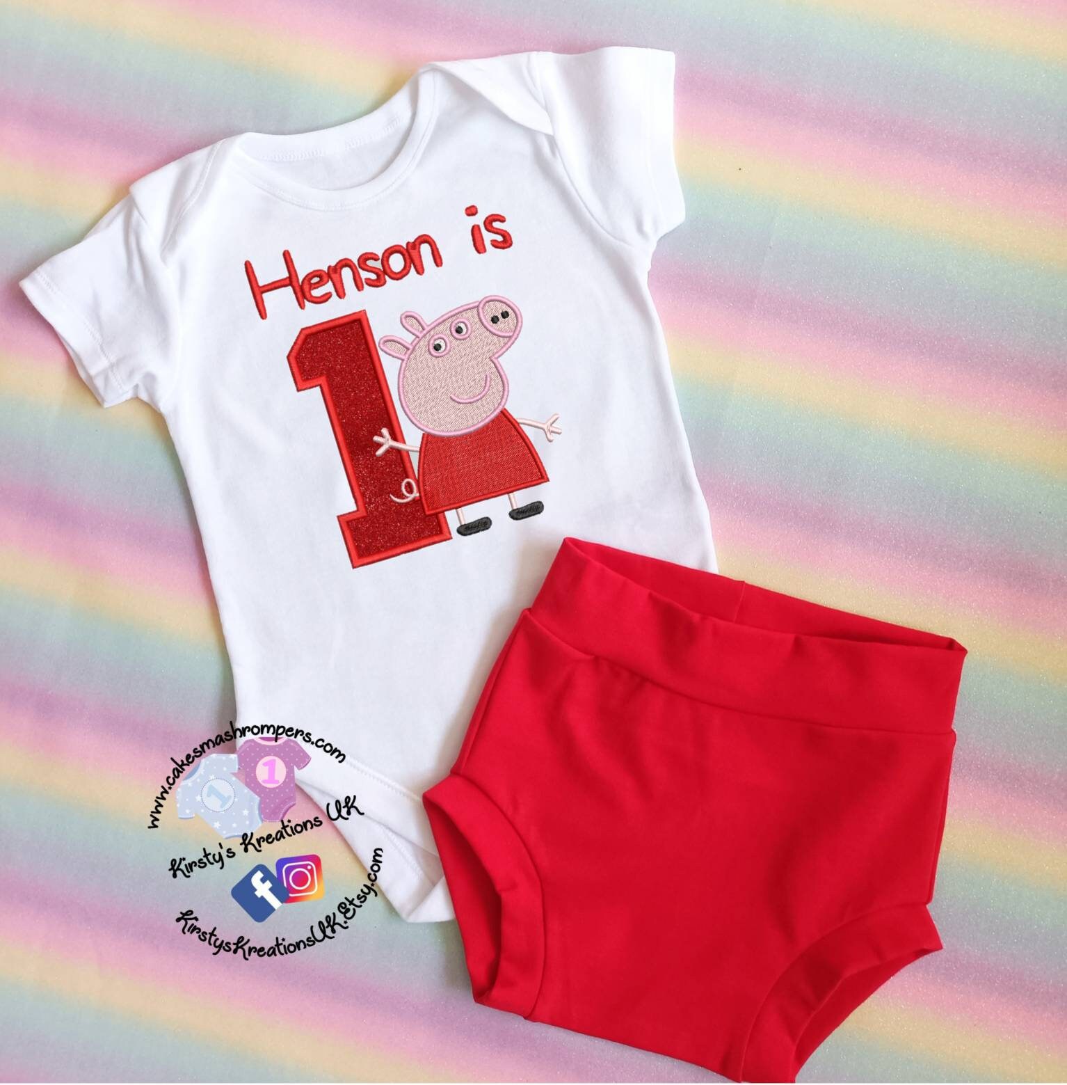 Peppa pig clearance first birthday outfit