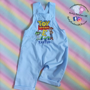 Toy Story Woody & Buzz Dungaree Overalls for Everyday wear and special occasions. Choice of colours for boys and girls