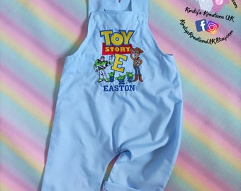 Toy Story Woody & Buzz Dungaree Overalls for Everyday wear and special occasions. Choice of colours for boys and girls