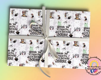 Nightmare Before Christmas Character Gift Wrap: Personalized Birthday Wrapping Paper