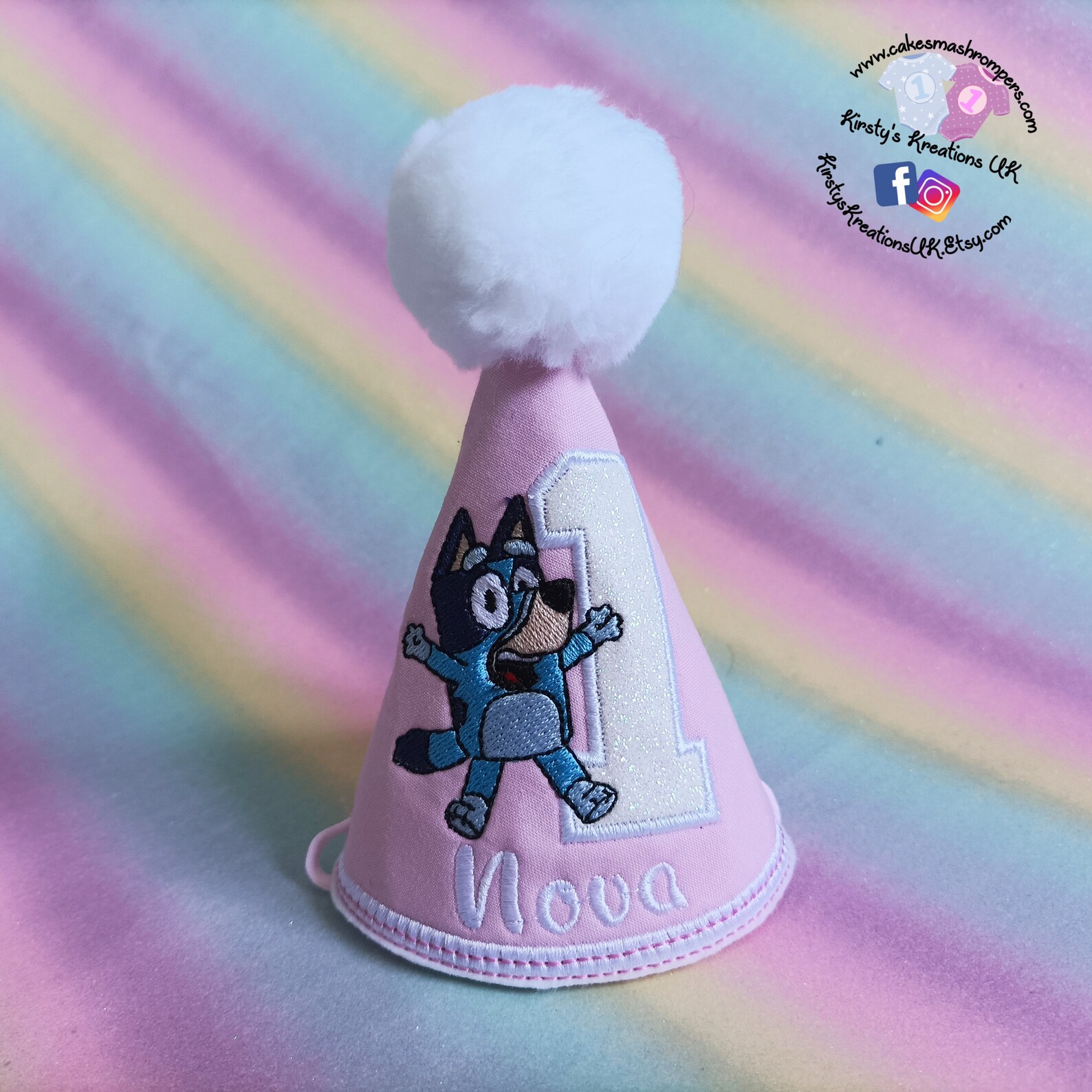 Bluey Inspired Disney Junior Birthday Party Hat 1st Birthday | Etsy