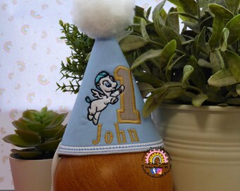 Custom Pegasus Birthday Party Hat: Embroidered Baby Hercules Theme