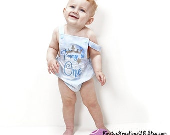Cake Smash Romper - Boys 1st Birthday Outfit - Handmade personalised first birthday outfit Great for photoshoots and parties Handmade Romper