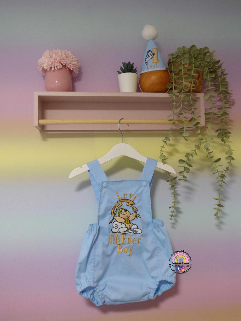 Custom Pegasus Birthday Party Hat: Embroidered Baby Hercules Theme image 4