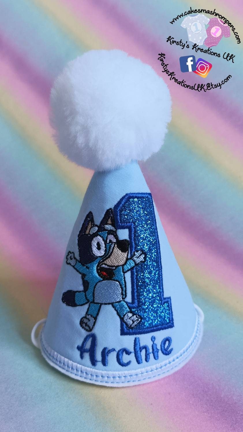 Bluey Inspired Disney Junior Birthday Party Hat 1st Birthday | Etsy