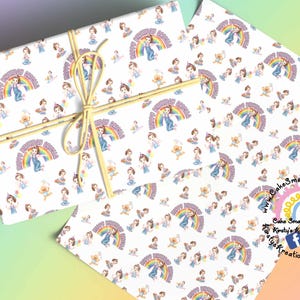 Ms Rachel Gift Wrap: Personalized Birthday Wrapping Paper Pink Blue Boys and Girls Gifting