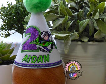 Toy Story Birthday Party Hat: Embroidered Milestone Photo Prop