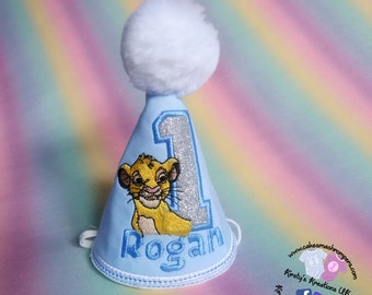 Baby Boy Simba Lion King Birthday Party Hat - 1st Birthday Hat Cake Smash Photo Prop - Matching Outfit and Hat option - 2nd/3rd