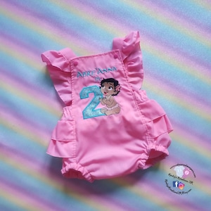 Moana 2nd Birthday Outfit: Handmade Embroidered Romper, Personalized