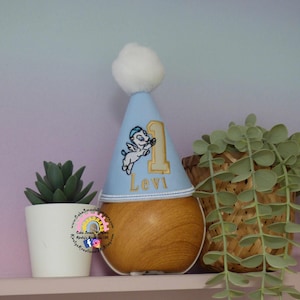 Custom Pegasus Birthday Party Hat: Embroidered Baby Hercules Theme image 1