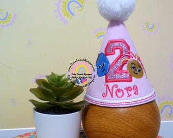 Pink Upsy Daisy In the Night Garden - 1st Birthday Milestone Marker Birthday Hat Photo Prop - Matching Romper and Hat option - 2nd/3rd/4th