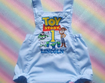 Toy Story Cake Smash Romper - Matching Hat Add On Also Available. 1st Birthday Outfit Handmade Personalised Embroidered Baby Birthday
