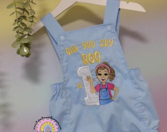Ms. Rachel Inspired Birthday Romper: Personalized Cake Smash Outfit, 1st Birthday Clothing