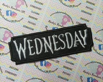 Patch DIY Wednesday Addams Nevermore Academy Fan Art Iron on Sew On Badge for Clothes, Bags, Sweatshirts - Cosplay Addams Family Inspired