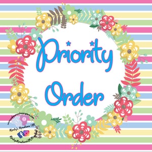 Priority Order Fee - Rush Order Fast Despatch Express Shipping SUBJECT TO AVAILABILITY