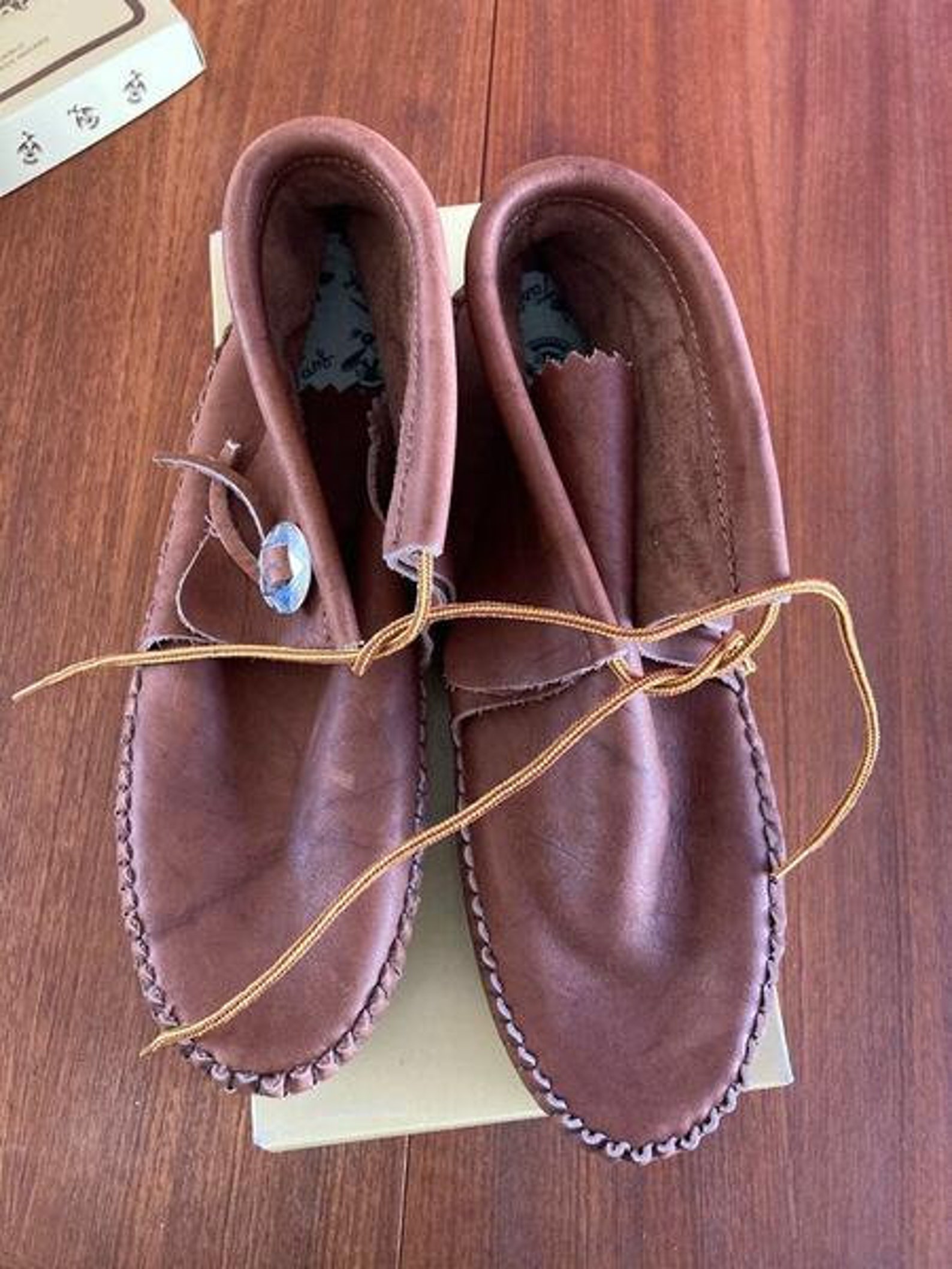Vintage Men's Leather Moccasins. New in Box. Size 8 | Etsy