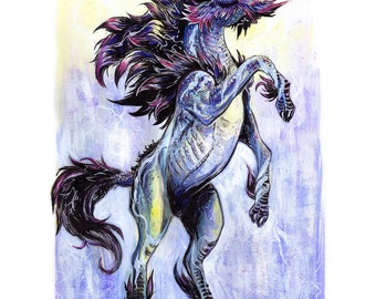 Monster Hunter Aquarelle Kirin Imprimer