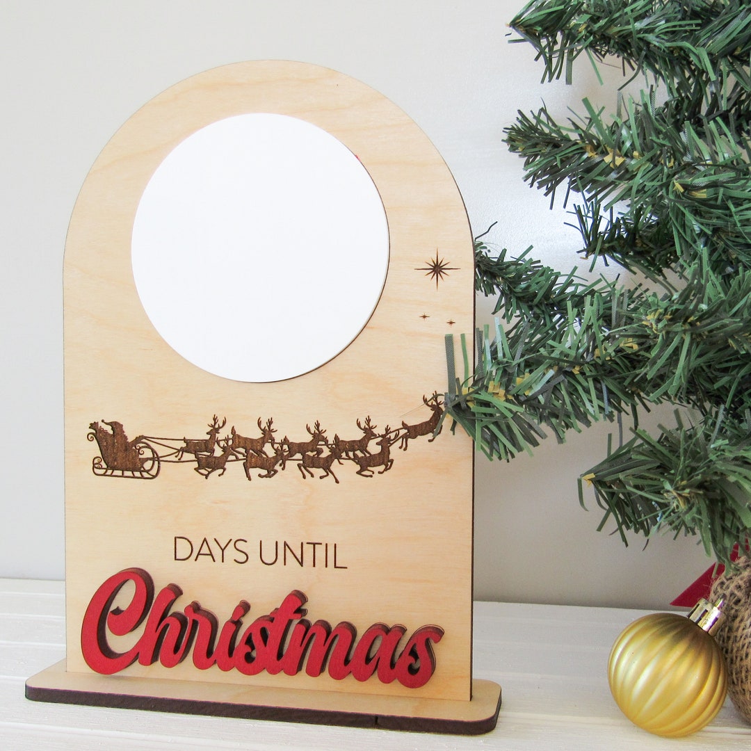 Christmas Countdown Calendar Days Until Christmas Dry Etsy