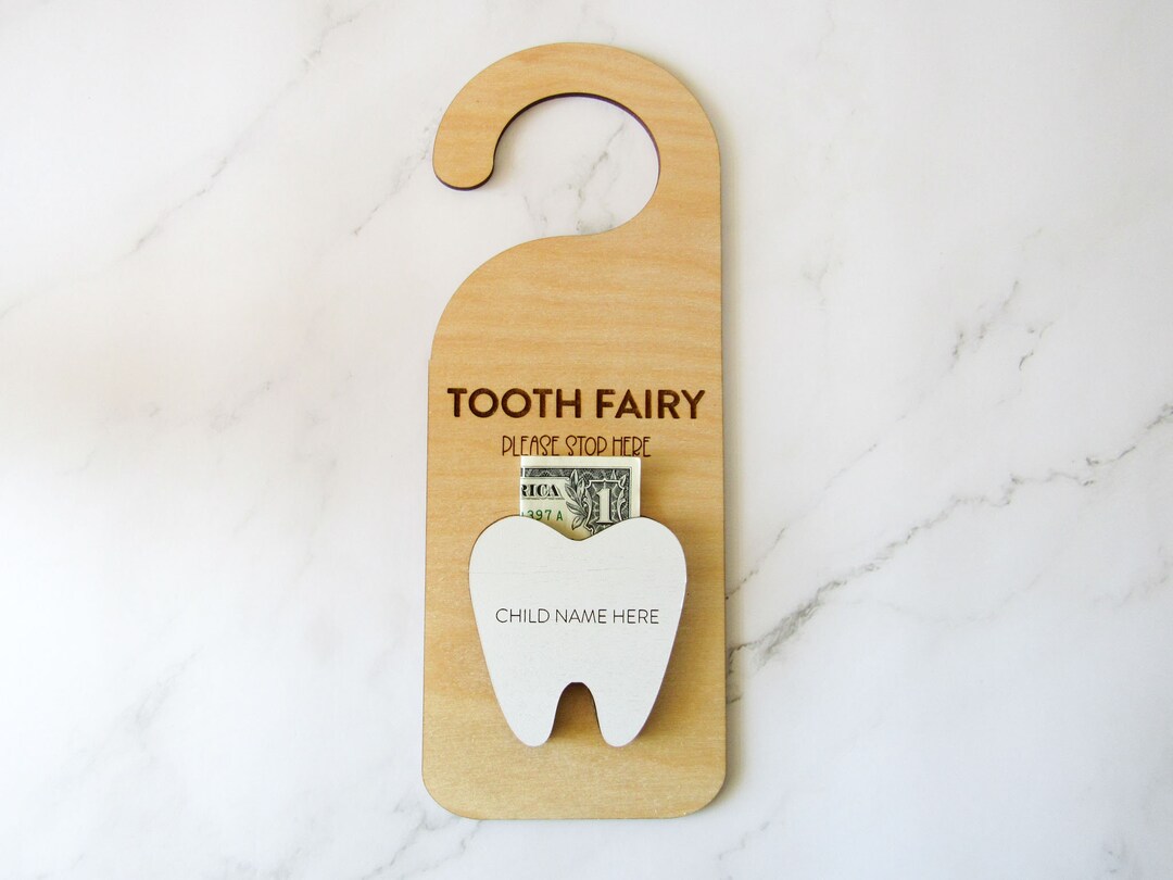 Tooth Fairy Door Hanger Custom Tooth Fairy Money Holder Personalized ...
