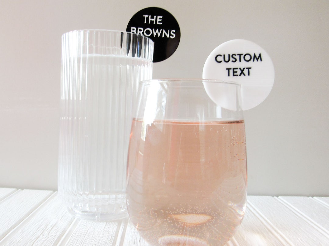 Custom Acrylic Laser Cut Drink Tags Personalized Drink Markers Custom