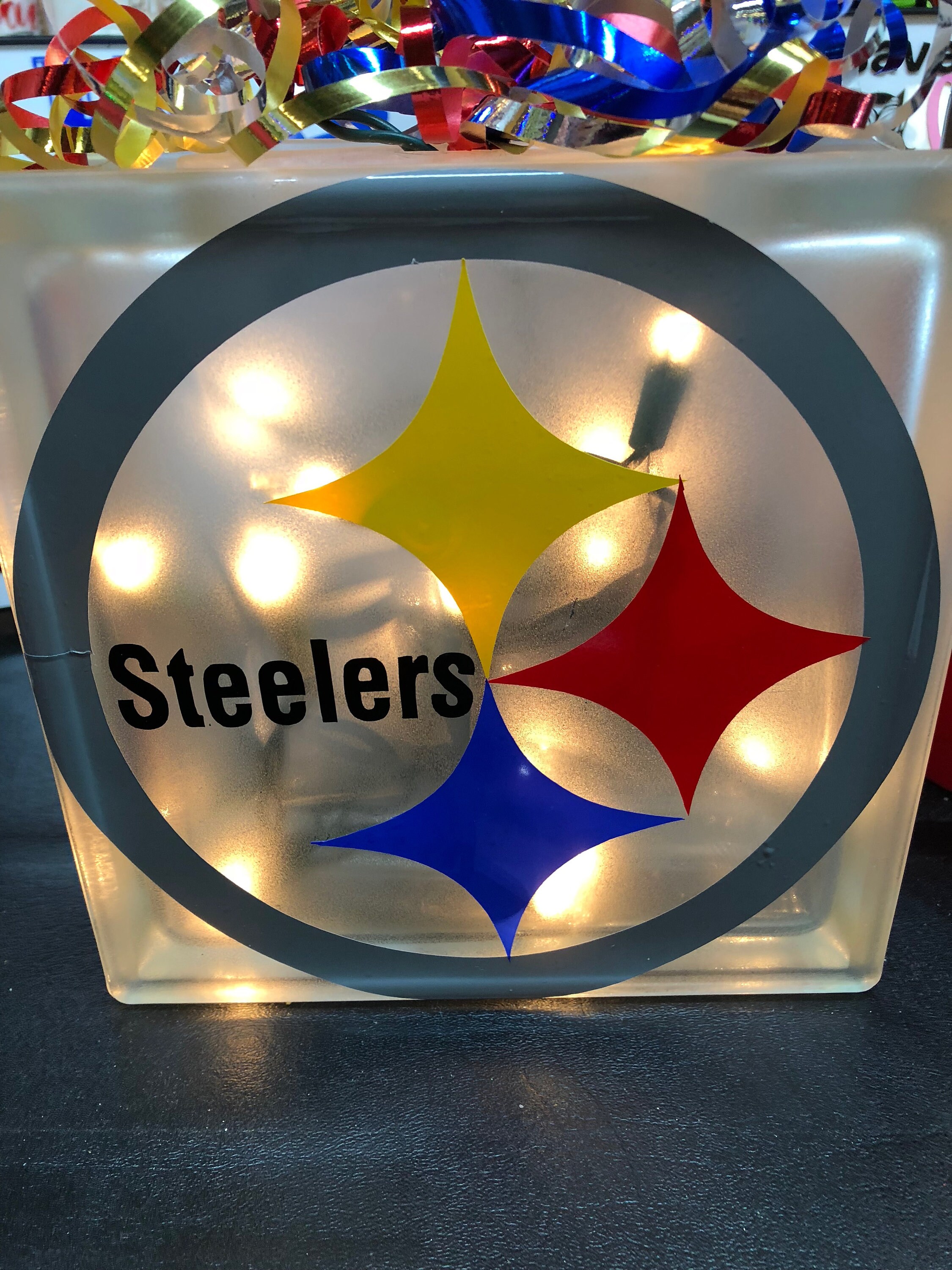 Decorative Lighted Sports Glass Block Etsy