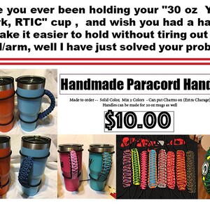 Paracord Handmade Handles for Stainless Steel Tumblers - Made in USA! –  Reel Fishy Apparel