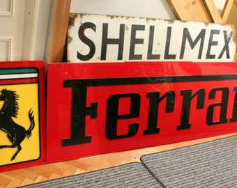 Amazing Ferrari 3 Pc 3D Effect Reproduction Garage Sign