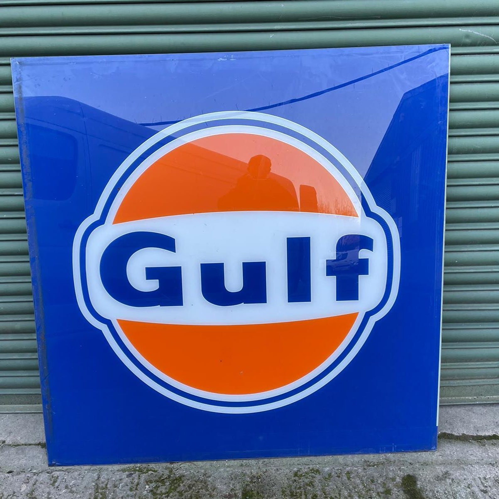 Rare Extra Large Gulf Advertising Sign Billboard Dealership Etsy