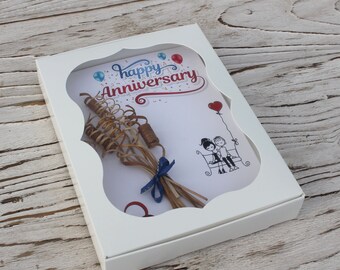 9th anniversary card Willow anniversary card handmade