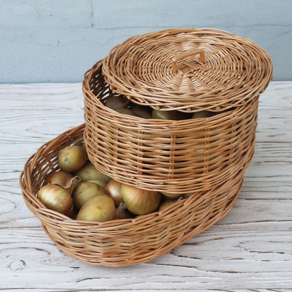 Potato and Onion Storage Basket Etsy