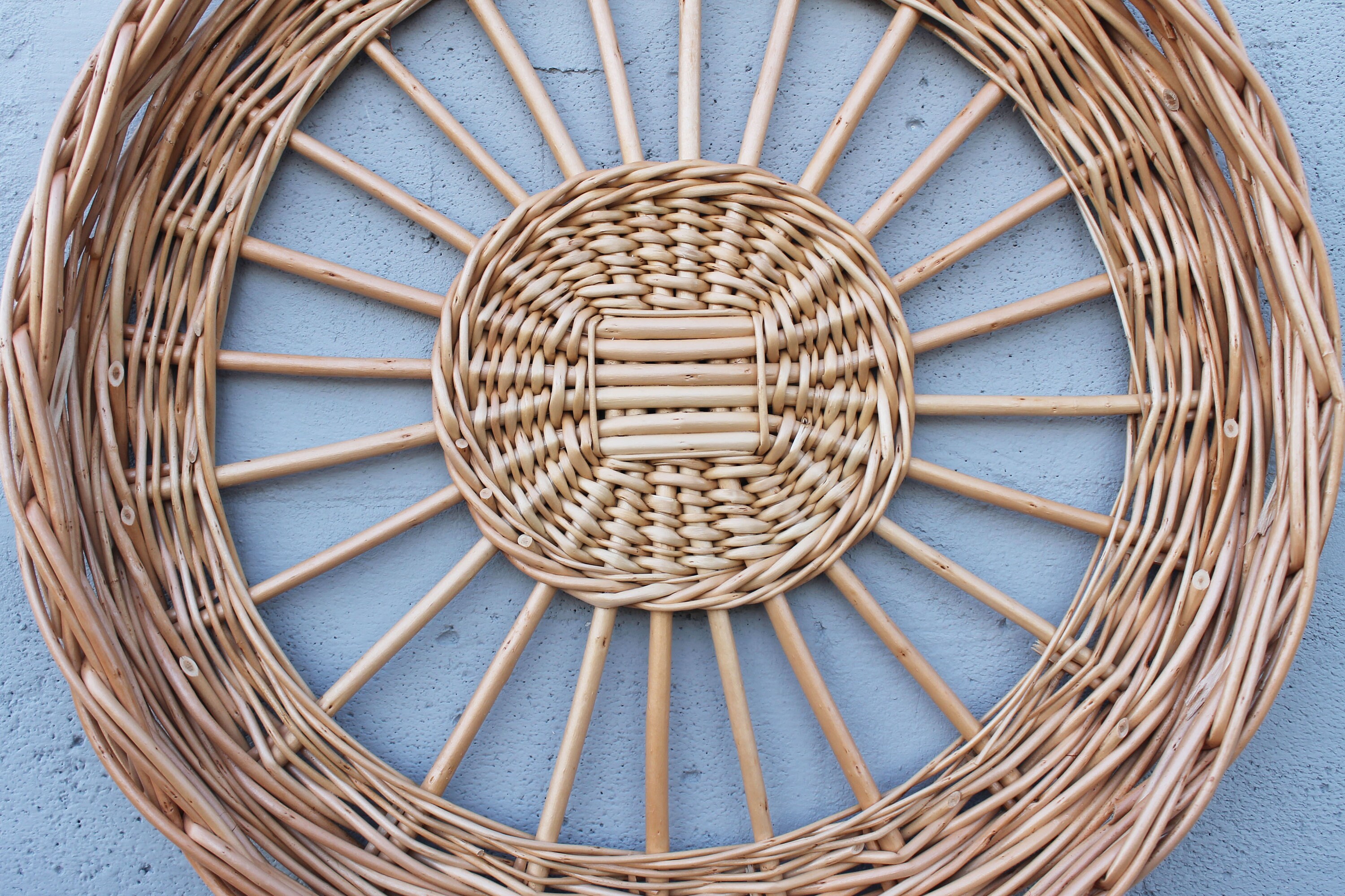 Boho Wandkörbe Aus Bast - Handgefertigte Wanddekoration Im Naturlook