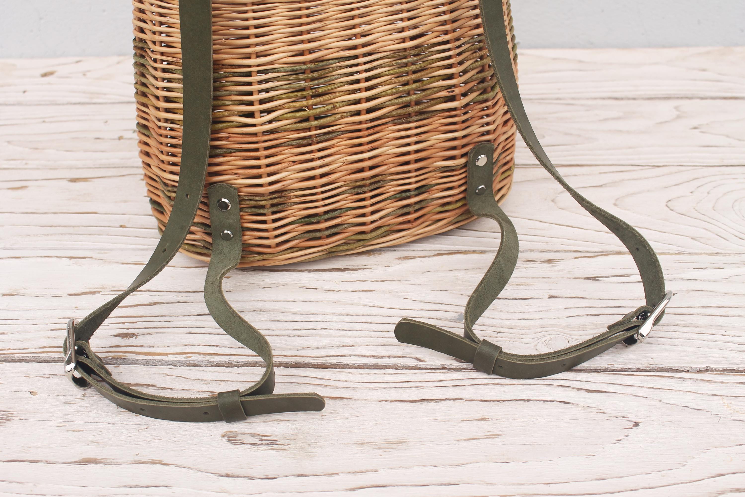Woven Wicker Leather‎ Strap Mini Backpack Transito Woven Mini Backpack | Natural – Made by Minga main image 3