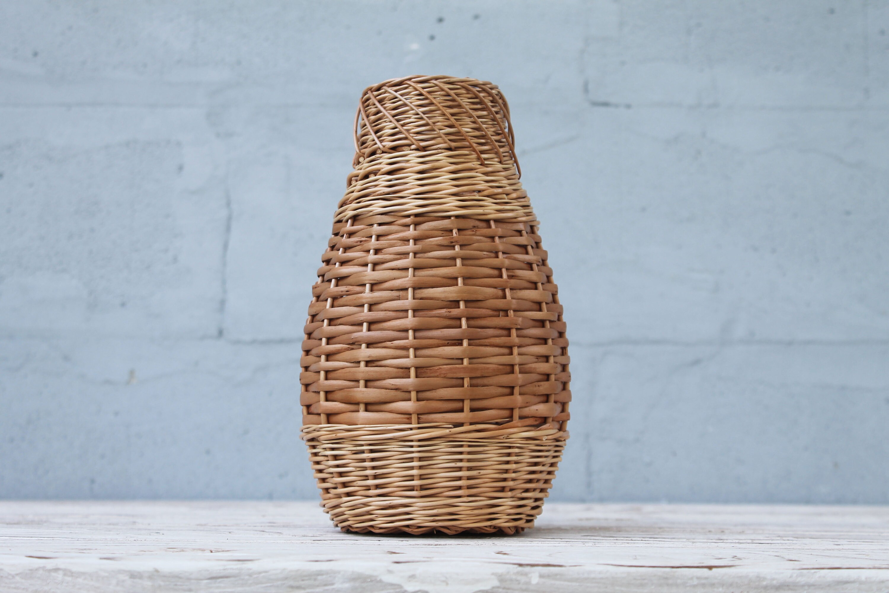 Tall floor vase decor Wicker basket vase Etsy