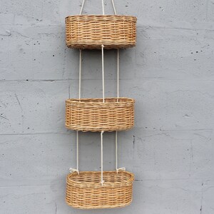 Weidenbehang Obstkorb 3-stöckiger Küchenkorb Hängende | Etsy