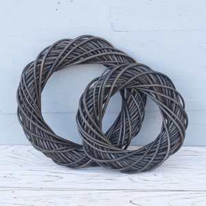 Black willow wreath for front door
