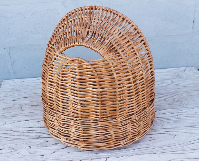 Wicker Cat Bed With Cushion Hooded Cat Basket Etsy