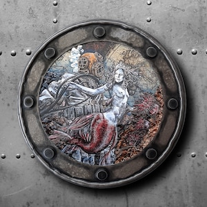 Mark V Diver & Mermaid Porthole Art