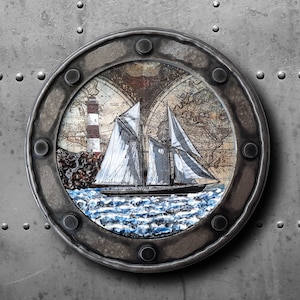 Das Bluenose Schoner Kanadische Tall Ship Icon Bullauge