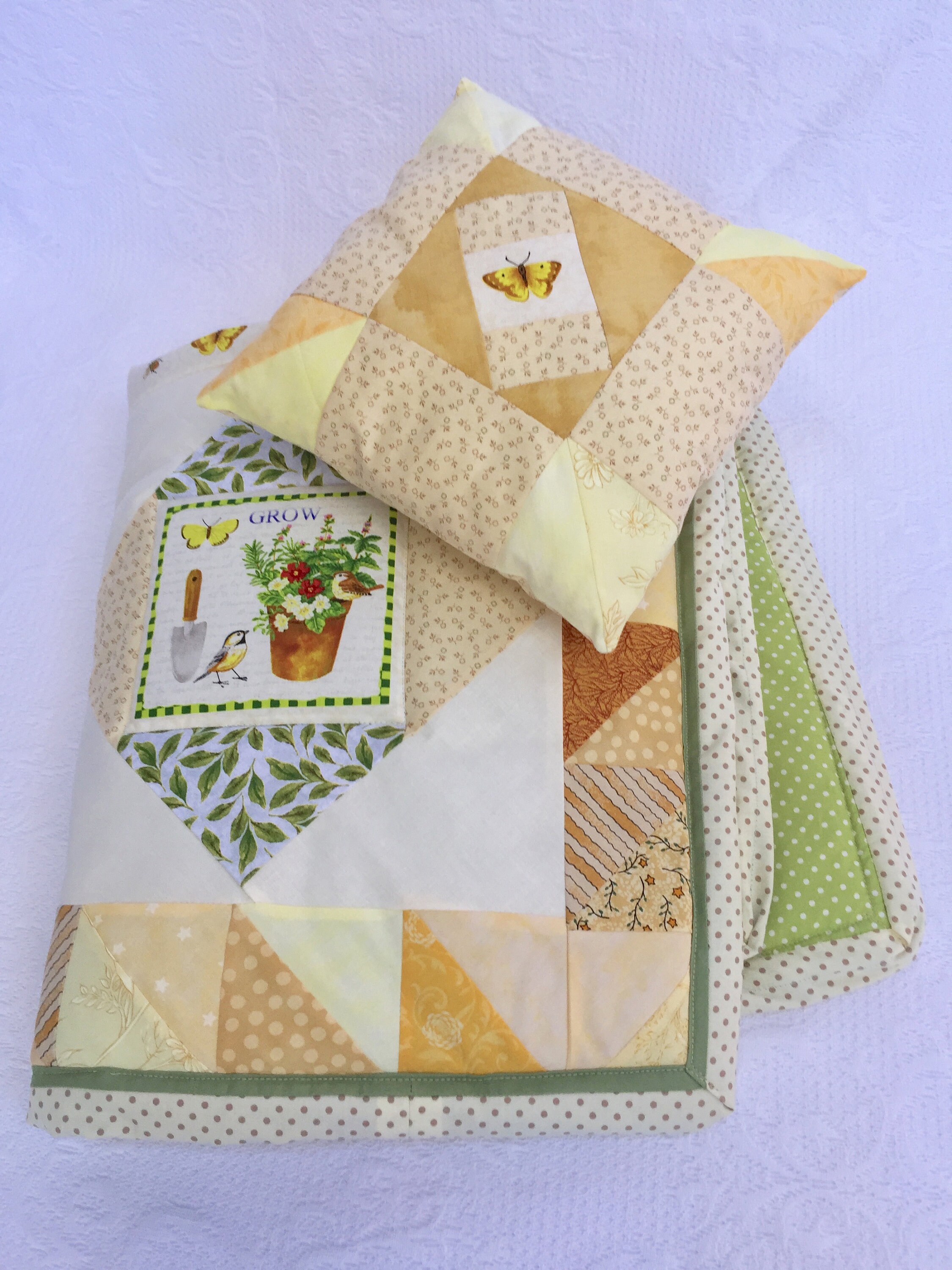 Baby quilt set Made with love baby quilt and matching Etsy España