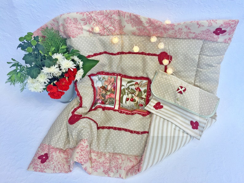 Cute Baby Girl Play Mat, Rolls up Quilted Playmat, Baby Travel Mat