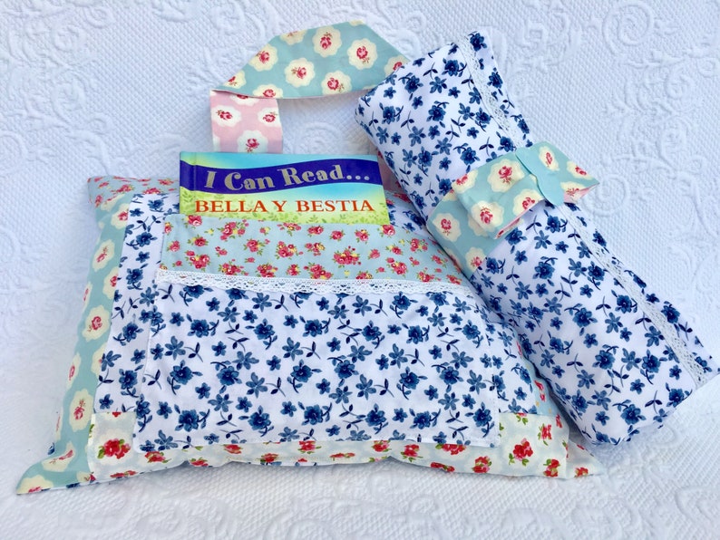 Book Pocket Pillow and Blanket Set Baby Boy Gift Reading Etsy