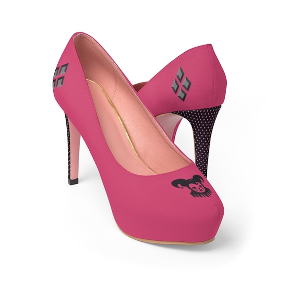pink platform heels