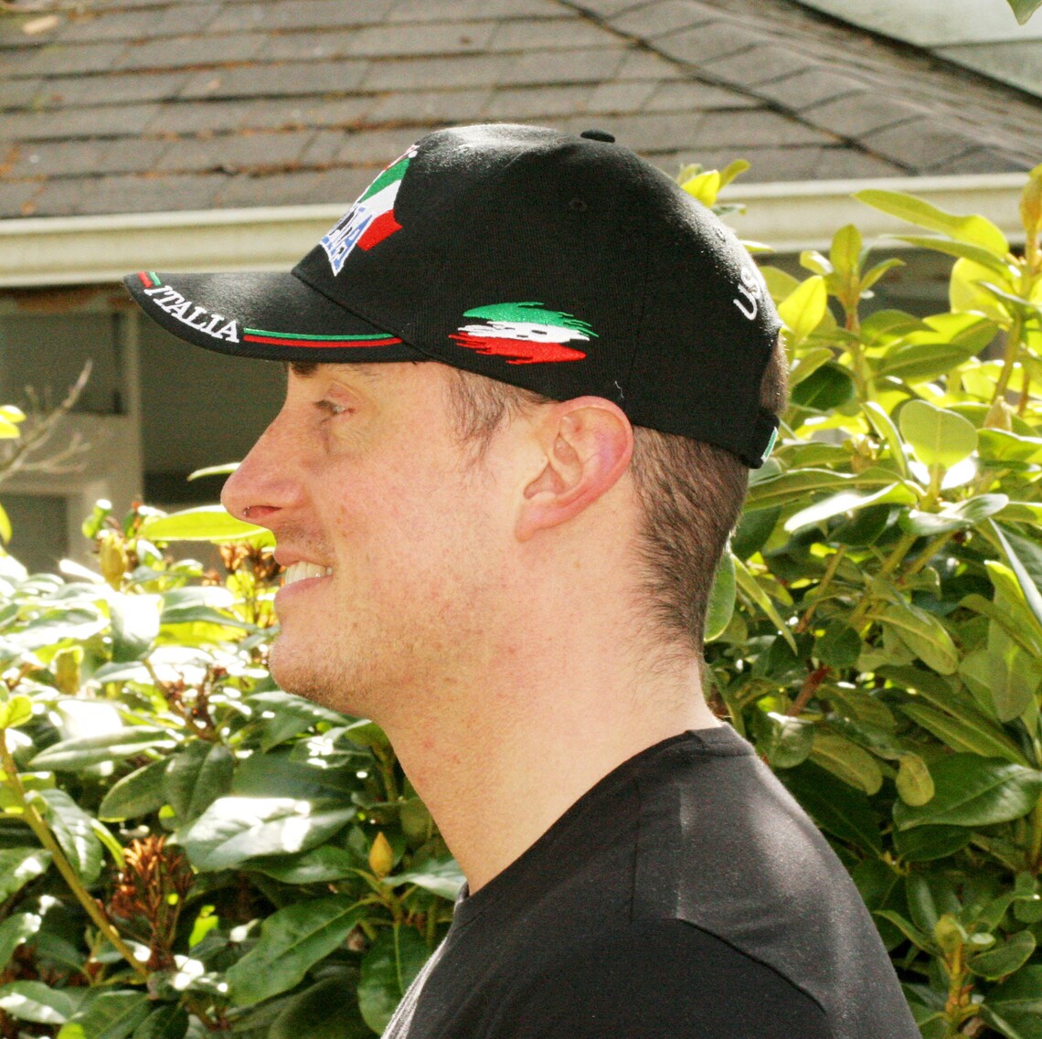 US / Italia Flags Baseball Cap in Black Etsy