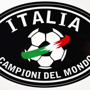 Italia Soccer Decal Sticker - Black