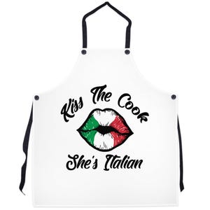 Besa a la cocinera Ella es italiana Delantal
