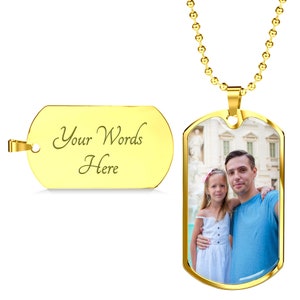 Custom Photo Gold Dog Tag - Etsy